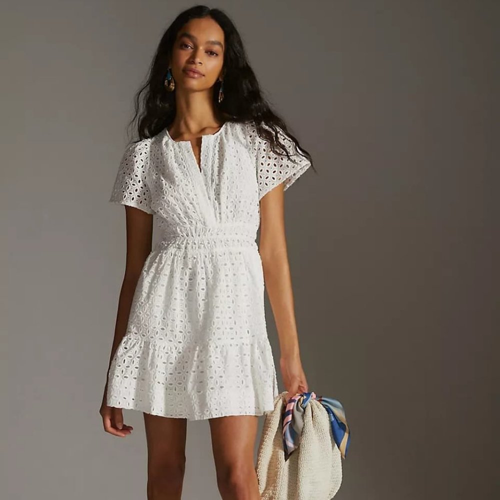 Anthropologie Somerset Mini Dress: Eyelet Edition